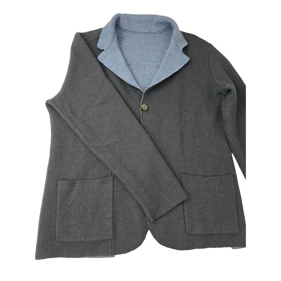 Maurizio Baldassari Brera Reversible Knit Wool Swacket Blazer Cardigan 52 M - Picture 6 of 16